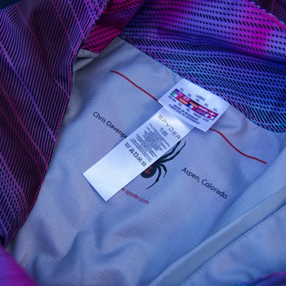 Spyder Turret Shell Geo Ray Viola Ski/Snowboarding Pants Woman's Size XL - Picture 13 of 16